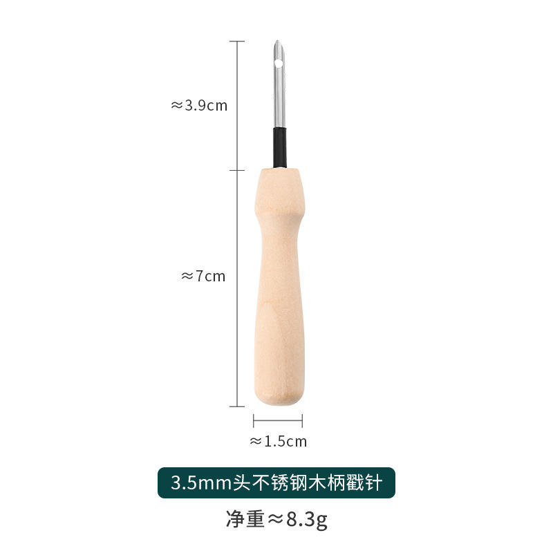 Stylet en bois en acier inoxydable à tête de 3,5mm