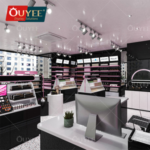 Tủ Trưng Bày Mỹ Phẩm Bán Lẻ Acrylic Chiếu Sáng Theo Yêu Cầu Bố Trí Thiết Kế Nội Thất Cửa Hàng Nước Hoa - Product Image 3