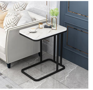 Oturma odası modern dikdörtgen yan masa beyaz mermer konsol masa - Product Image 6