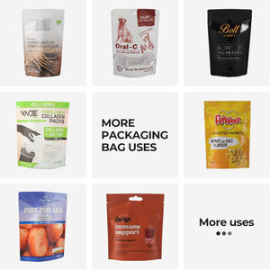 ถุงซิปล็อคยืนได้ทรงสี่เหลี่ยมด้านล่างทำจากกระดาษคราฟท์ย่อยสลายได้ทางชีวภาพสำหรับอาหาร - Product Image 5