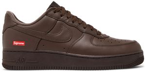 Supreme X Nike Air Force 1 Low Baroque Marrón Cuero genuino Zapatos casuales con cordones Unisex Todas las estaciones - Product Image 1