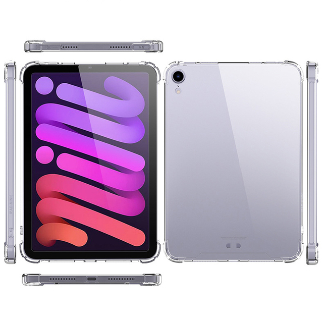 Newest Soft Tpu Crystal clear Back Tablet ultra Slim Shockproof Cover for ipad Mini 6 6th 2021 case Tablet 2024