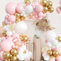 101 pièces Pastel rose blanc ballon guirlande kits poussiéreux rose doré fête ballons pour filles anniversaire bébé douche décoration