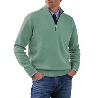 Nouvelle Arrivée Pull Homme Chaud, Respirant et Tendance en Molleton Lourd à Col Semi-Zippé Coupe Droite Personnalisable