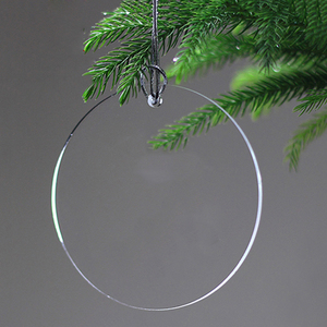 Adorno navideño de boda, cristal personalizado, adorno colgante en blanco, colgantes para grabado de impresión UV - Product Image 1