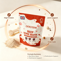 Poudre de Bouillon de Bœuf Riche en Protéines, Absorption Rapide, Sûr, Soutien Articulaire et Cutané, Complément Nutritionnel pour Chiens et Chats Toutes Races