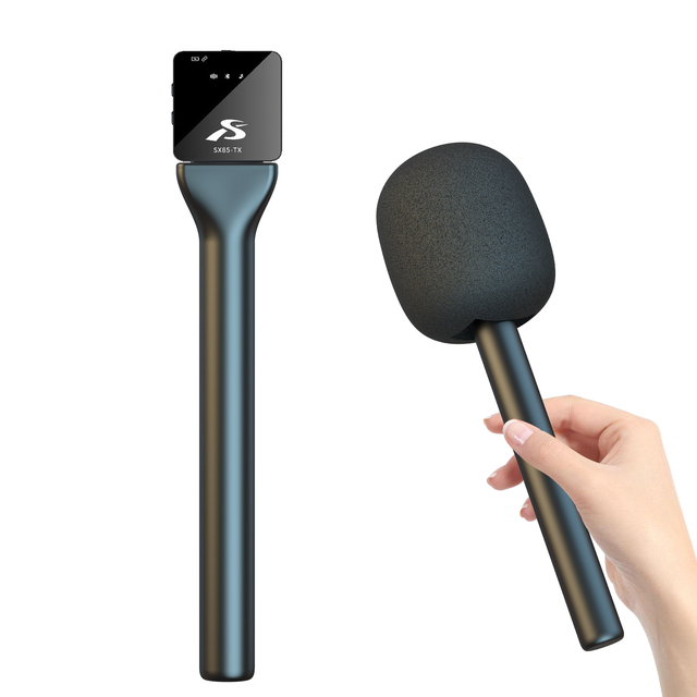 Aluminum Alloy Hand Stick Microphone Handheld Mic Transmitter Holder Adapter Clip Mic Handheld Adapter  for Rode Wireless Go/DJI