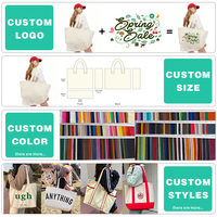 Sac fourre-tout en toile de coton avec logo brodé personnalisé, sac de shopping réutilisable écologique pour la promotion de la marque, vente en gros