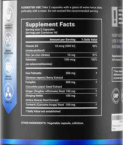 Logo privé Saw Palmetto Capsules Vitamines pour la santé de la prostate Complément alimentaire pour homme - Product Image 3