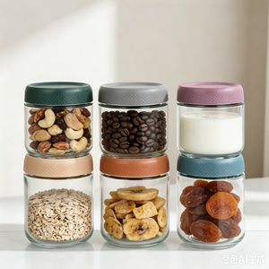 Bocaux de conservation en verre de 10oz, 16oz, 24oz avec couvercles hermétiques – Bocaux Mason en verre transparent pour flocons d'avoine, confiture, <span class=keywords><strong>miel</strong></span>, contenants alimentaires de cuisine - Product Image 6