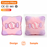 Jouets en peluche imprimés et brodés, oreillers rembourrés de coton PP, logo personnalisé, marque OEM, articles promotionnels certifiés, approvisionnement en gros