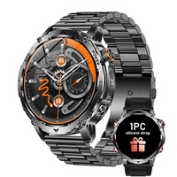 Montre connectée robuste AK102 pour hommes, GPS, appels Bluetooth, écran HD 1,7 pouces, étanche IP68, batterie 1100 mAh, montre de sport, tracker d'activité physique