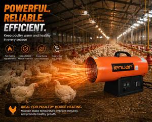 Calentador de Gas LPG Portátil Automático de Aire Forzado con Motor para Uso en Exteriores, Alta Temperatura y Gran Capacidad de Calefacción - Product Image 1
