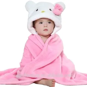 Großhandel Baby Swaddle Animal Hooded Wrap Decke Fleece Bademantel Badet uch