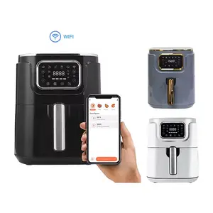 High Quality Black Smart Phone Wifi App Control Digital Electric Air Fryer Oven for Cooking
