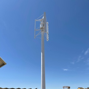กังหันลมแบบ H ขนาด 30KW แนวตั้ง 380V พร้อมเครื่องกำเนิดไฟฟ้าไร้แกนแบบแนวตั้ง ใบพัดอลูมิเนียม 3 ใบ ความเร็วเริ่มต้น 2 เมตร/วินาที RX-HV4-30KW 15KW 20KW 30KW - Product Image 3
