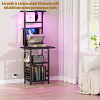 Étagère de rangement pour disques vinyles en métal Mingtang personnalisée, support de table moderne pour lecteur de disques vinyles avec organisateur de disques vinyles