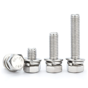 Sus SS 304 316 18-8 Thép Không Gỉ Tùy Chỉnh Bên Ngoài <span class=keywords><strong>Hex</strong></span> Đầu Kết Hợp Bolt Phẳng Mùa Xuân Máy Giặt Lắp Ráp A2-70 Sem Vít - Product Image 6