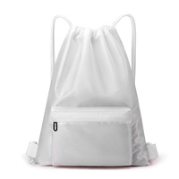 Sac à dos à cordon personnalisé, sac pratique en polyester Ripstop, logo personnalisé pour cadeau promotionnel et usage quotidien, vente en gros