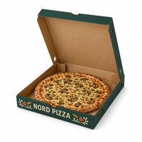 Caja de Pizza Corrugada E-Flute con Logotipo Personalizado al por Mayor OEM, Embalaje Desechable Ecológico y Seguro para Alimentos de Fábrica