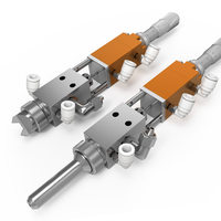 Tête de distribution à valve de pulvérisation pour machines de revêtement, pour la distribution de colle de précision et la peinture à triple protection, à atomisation circulaire