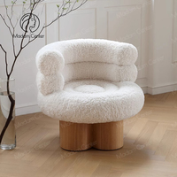 Madamcenter Chaise de réception moderne en bois Mobilier de siège poire unique et mignon pour salon de beauté Salle d'attente pour enfant et bébé