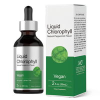 Gouttes de chlorophylle liquide naturelle pure à la menthe pour une fraîcheur interne quotidienne et un soutien de l'équilibre corporel, 59 ml, flacon ambré