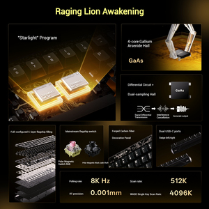 MADLIONS TITAN68 터보 기계식 게이밍 키보드 68키 RGB 백라이트 USB 타입-C 인터페이스 프로그래밍 기능 마그네틱 스위치 - Product Image 3