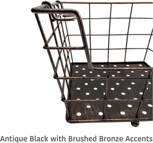 Supporto per frutta e verdura a 4 livelli in metallo con pavimento in piedi cesto di frutta/stoccaggio per la casa, nero antico - Product Image 6