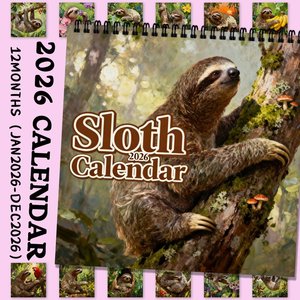 <span class=keywords><strong>Calendario</strong></span> de Pared Personalizable 2026 <span class=keywords><strong>con</strong></span> Diseño de Perezoso, 12 Meses, Encuadernación de Alambre Doble, Planificador <span class=keywords><strong>con</strong></span> Estampado Animal para Amantes de los Animales, Decoración del Hogar, Regalos para Días Festivos - Product Image 5