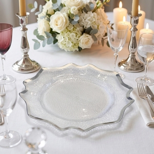 Plato de plástico PS transparente de 33 cm, directo de fábrica, plato decorativo desechable para frutas, para bodas y fiestas - Product Image 3