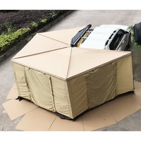 Auvent de voiture rétractable à 270 degrés PU2000mm UV50 avec sac de rangement étanche adapté aux camions SUV Van Campers