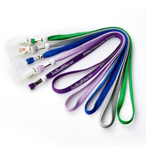 <span class=keywords><strong>Polyester</strong></span> & lụa màn hình in dây buộc với ly khai an toàn cho người giữ huy hiệu ID màu hồng & Móc khóa tùy chỉnh Phụ Kiện Móc Logo - Product Image 4