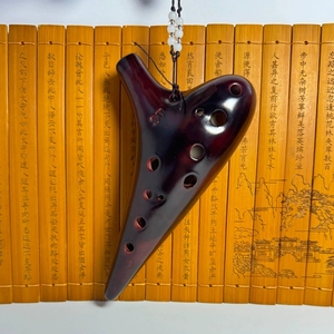 Ocarina rétro en émail brûlé, 12 trous, en forme de corne, 6 trous, pendentif Ocarina pour débutant, vente en gros - Product Image 4