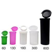 Bouteille souple en plastique PP avec bouchon pop-top et sécurité enfant, opaque, 60RAM 30DRM 19DRAM 13DRAM 6DRAM, estampage à chaud, pour bonbons, vente en gros