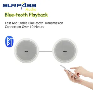 Système de sonorisation BTC42, haut-parleur de plafond 40W, compatible avec entrée AUX, son stéréo HiFi, lecteur de musique, audio domestique - Product Image 2