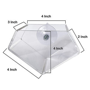 Diamantvorm Acryl Raam Opknoping Plantenbak Bloempot Met Zuigkracht Voor Binnenplanten Eenvoudig Te Installeren En Te Verwijderen - Product Image 3