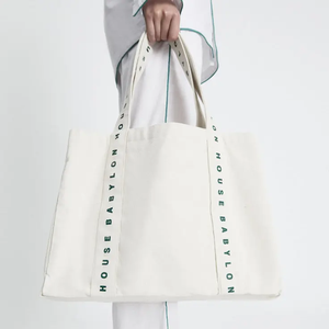 हैंडल स्ट्रैप शॉपिंग पर 12oz मोटी बड़े कपास कैनवास के लिए सक्रिय जीवन शैली टोटे बैग जिम के लिए - Product Image 5