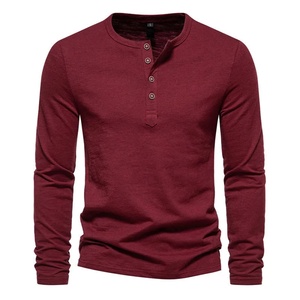Camiseta de Manga Larga para Hombre, Corte Ajustado, Informal, de Poliéster/Algodón, Transpirable, de Secado Rápido, con Bordado/Estampado Personalizado, Cuello Redondo, Color Sólido - Product Image 2