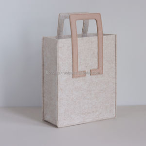 Customize Reusable PET Felt Tote <b>Bag</b> Personalized High-Capacity Machine Sewn Rectangle Shape Promotional Use Women Handbags - Product Image 3