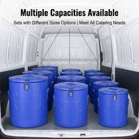 Seau isotherme empilable pour aliments, baril de traiteur thermique commercial, conteneur de transport peu encombrant, ensemble chauffe-plats en gros