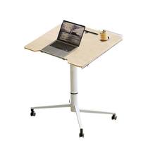 Bureau assis-debout réglable en hauteur avec vérin à gaz pneumatique, table de peinture mobile, roues verrouillables, design métallique moderne