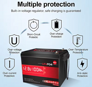 Batterie LiFePO4 mini 12,8 V 100 Ah avec BMS 100 A intégré, sortie de puissance 1280 W pour camping-cars, bateaux, moteurs de traction, systèmes solaires hors réseau - Product Image 4