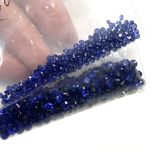 Cadermay Royal Blue Synthetic Sapphire Loose Stones Round Brilliant Cut 0.8mm-3mm For Jewelry Making - Product Image 4