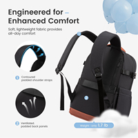 LOVEVOOK OEM/ODM Sac à dos pour ordinateur portable pour femmes avec pochette pour tasse de grande capacité, sac d'école léger pour ordinateur de 15.6 pouces
