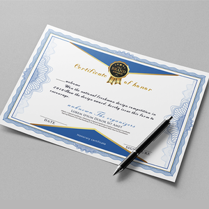 Impresión personalizada <span class=keywords><strong>Certificado</strong></span> <span class=keywords><strong>de</strong></span> Diploma universitario Línea <span class=keywords><strong>DE</strong></span> SEGURIDAD UV invisible Marca <span class=keywords><strong>de</strong></span> agua Lámina dorada Holograma en relieve Tamaño <span class=keywords><strong>de</strong></span> logotipo personalizado - Product Image 1