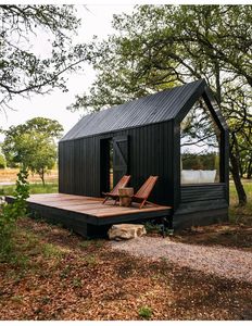 Maison conteneur préfabriquée en acier et bois, cabane de vacances, hôtel de villégiature, chalet - Product Image 2