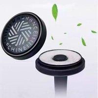 Lot de 2 diffuseurs de parfum de luxe en métal pour grille d'aération de voiture, avec tampons de parfum rechargeables, accessoires intérieurs noirs pour voiture