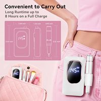 Vantrend Beauty 45000RPM Bürstenloser Motor Nagelfräser-Set USB Aufladbar Professionelle Salon-Qualität Tragbar mit Gürtelclip zum Formen