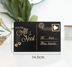 Cartolina in Legno Personalizzata con Motivi per San Valentino, Biglietto Inciso con Auguri, Semplice e Creativo per Feste <span class=keywords><strong>di</strong></span> Compleanno - Product Image 4